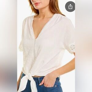 Max Studio Light Blush Pink V-Neck Blouse